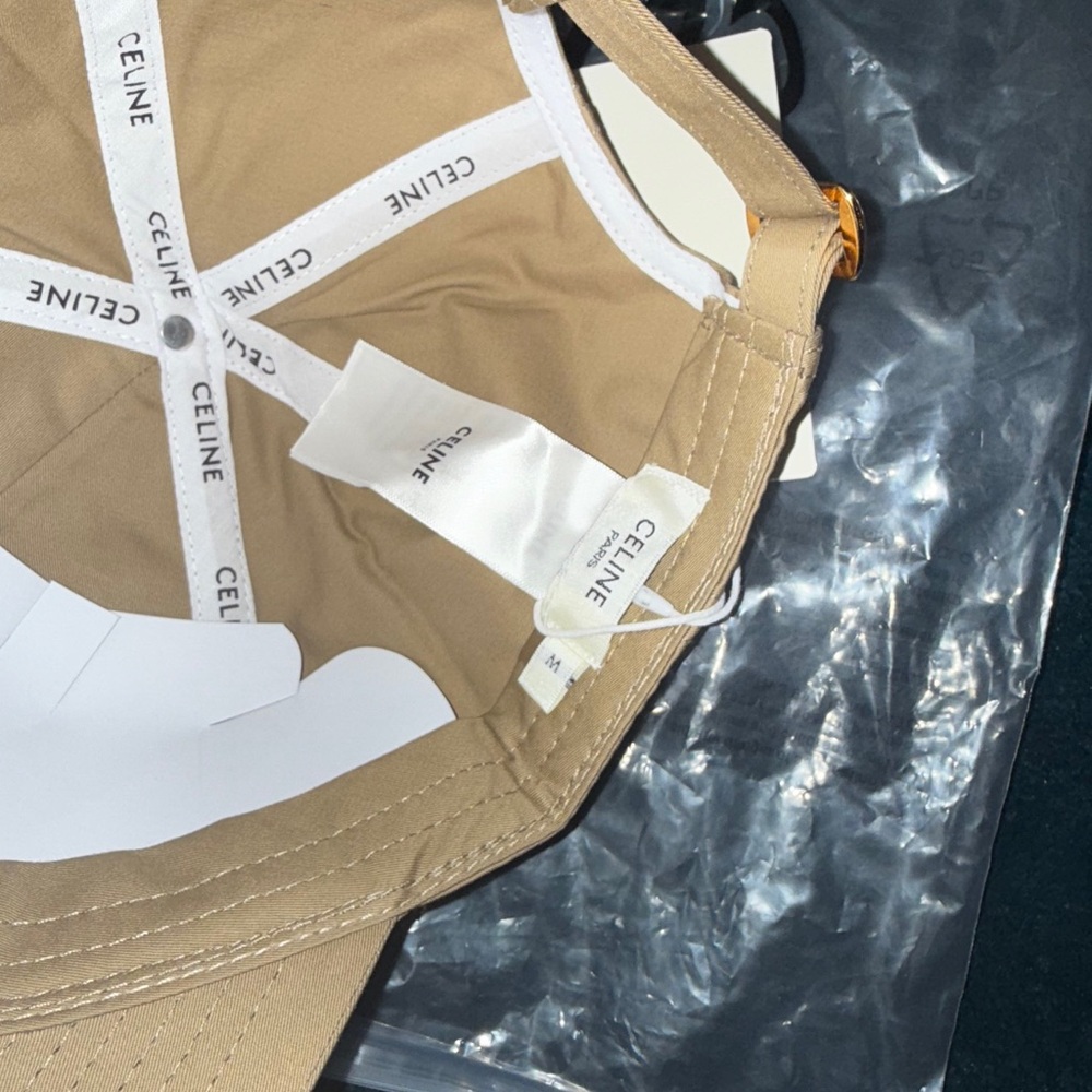 Celine Beige Cap with White Accents - Picture 4 of 4